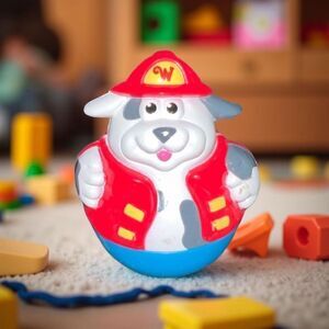 2003 Hasbro Playskool Weebles Fire Fighter Dog Action Figure Toy B5